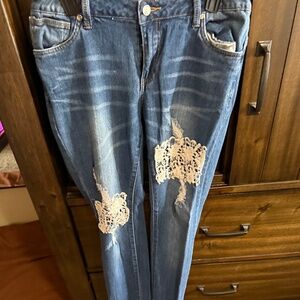 Fun lace detail jeans
